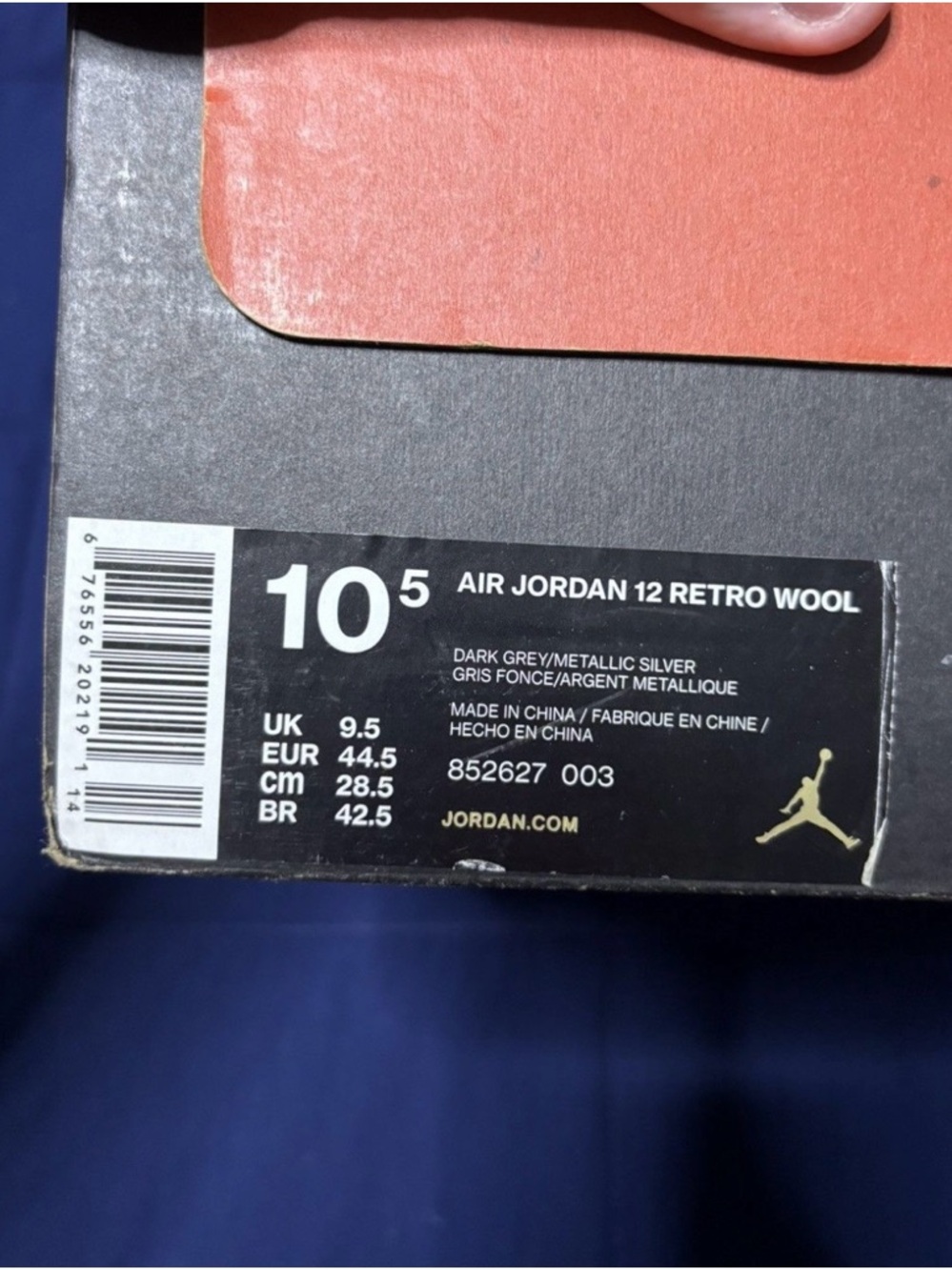 Air Jordan 12 Retro Wool Size 10.5 - Picture 8 of 8